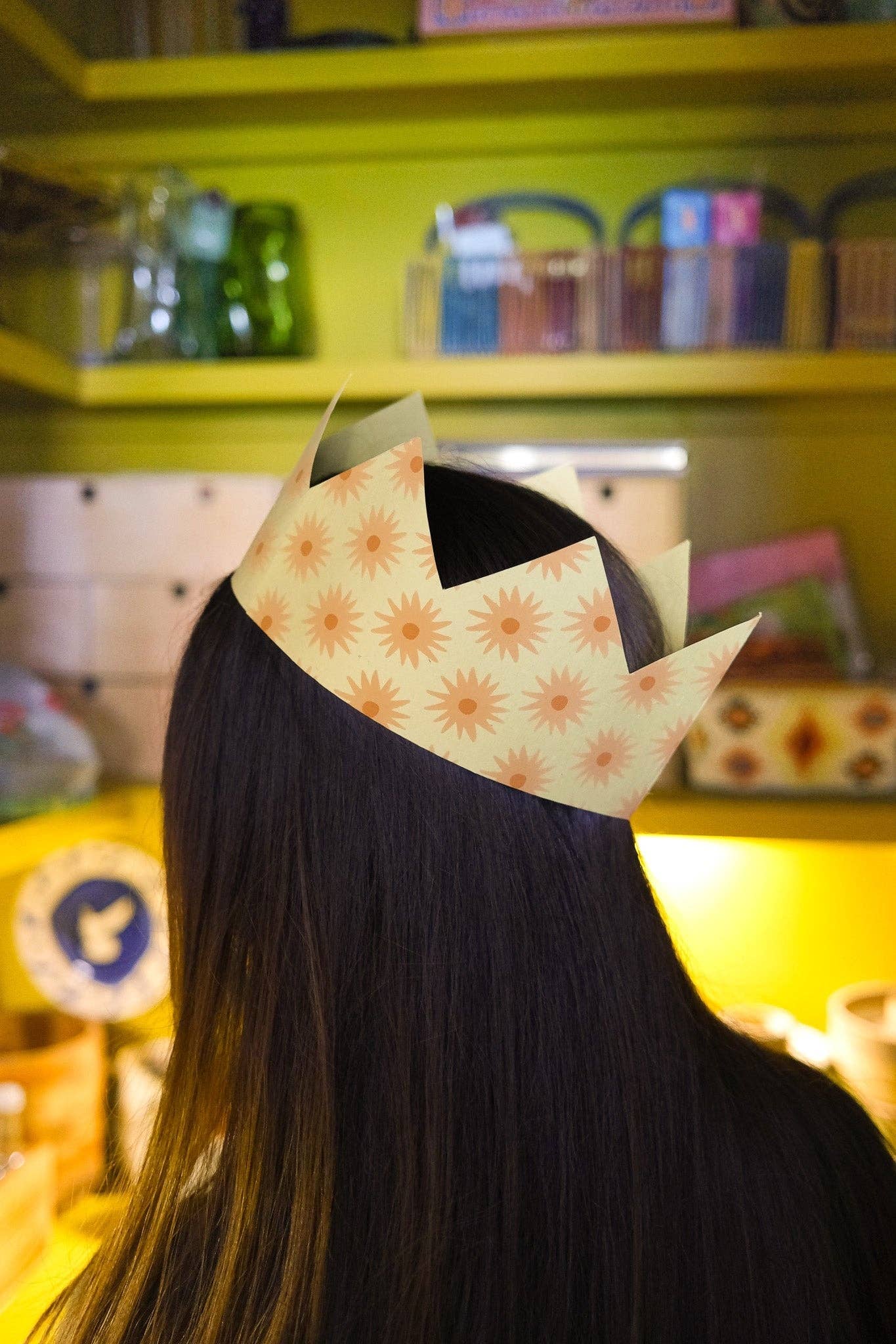YELLOW & ORANGE PAPER CROWNS