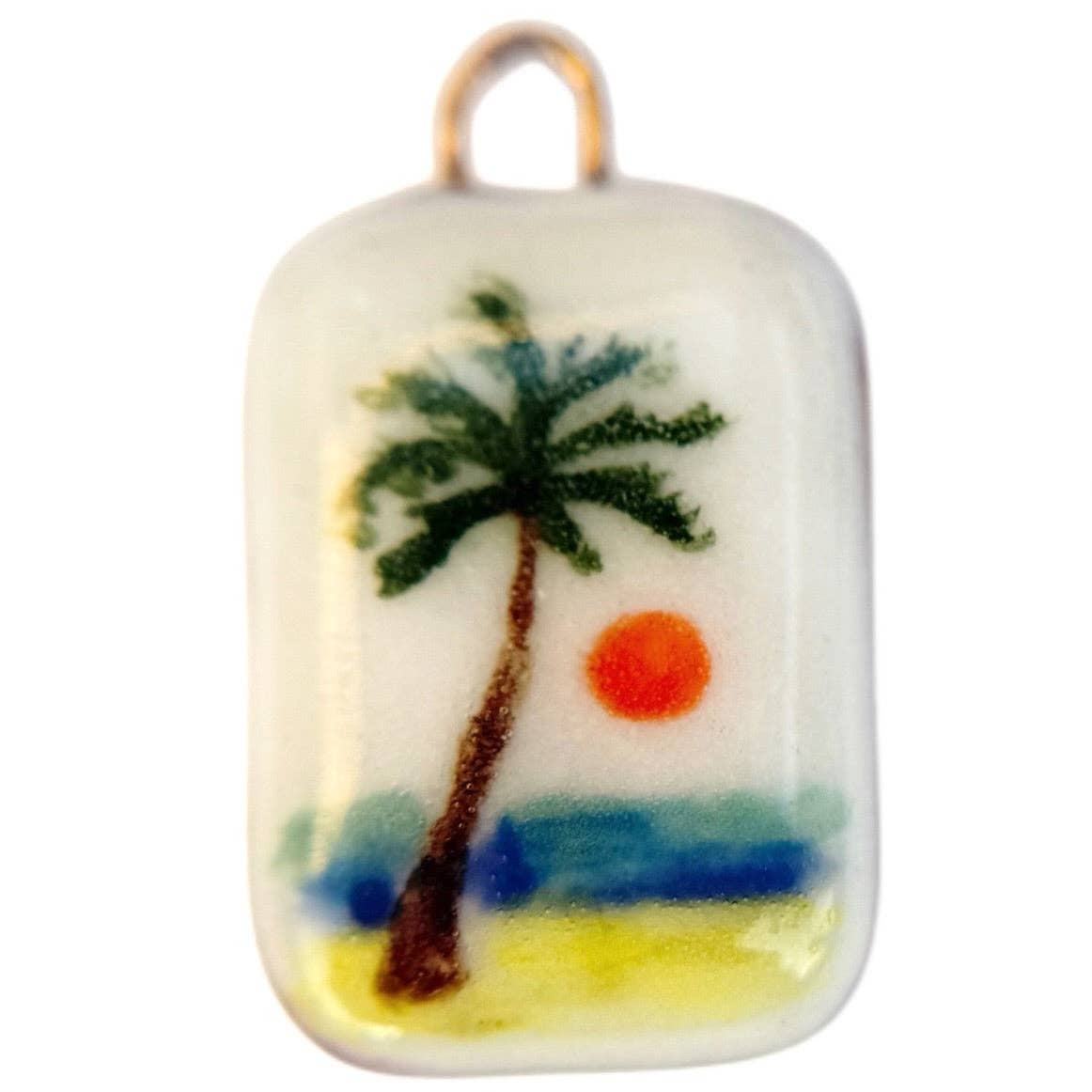 Palm Tree Sunset Charm