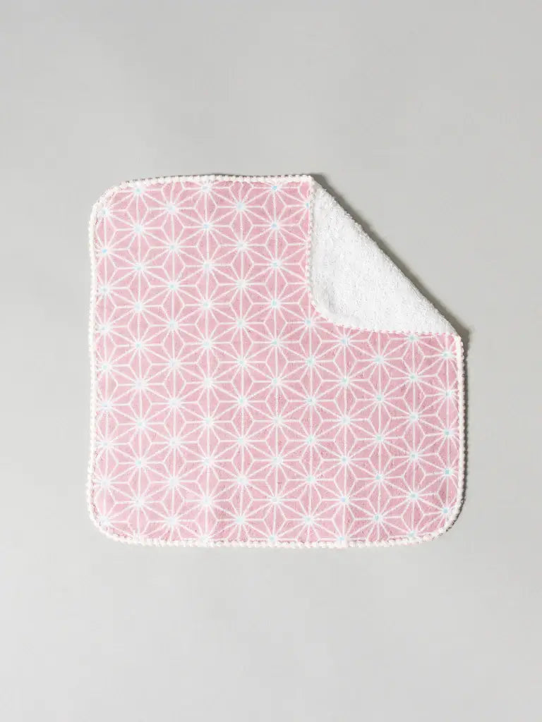 Haikara Little Handkerchief - Asanoha, Pink