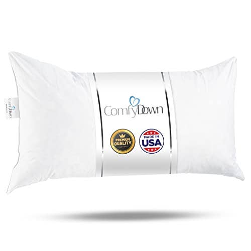 ComfyDown Decorative Throw Pillow Insert, Premium- Rectangle: 12X20