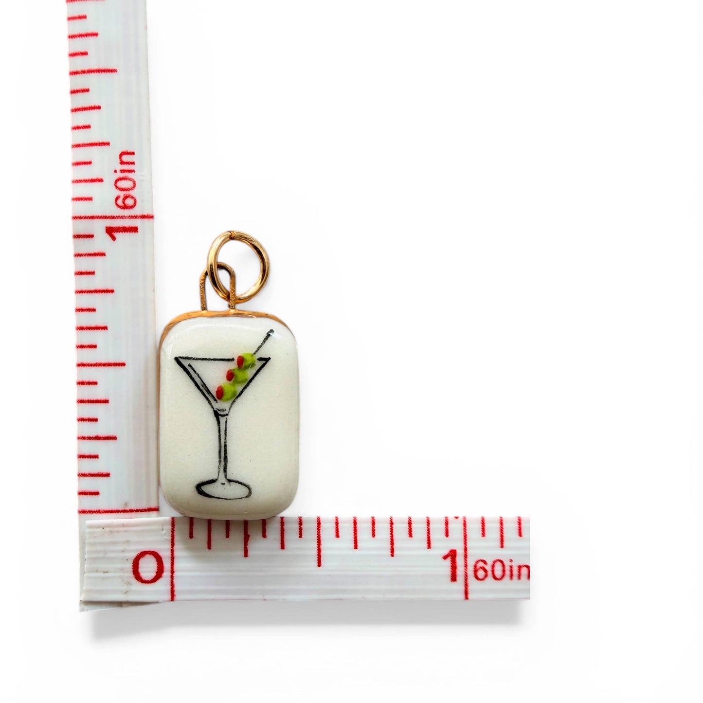 Martini Glass Charm : Rectangle