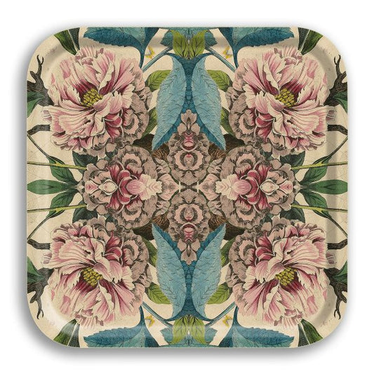 Tray Peonies Square