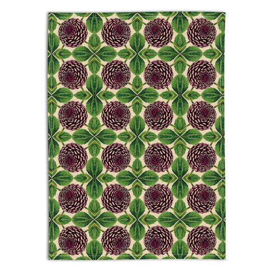 Tea Towel Purple Dahlia