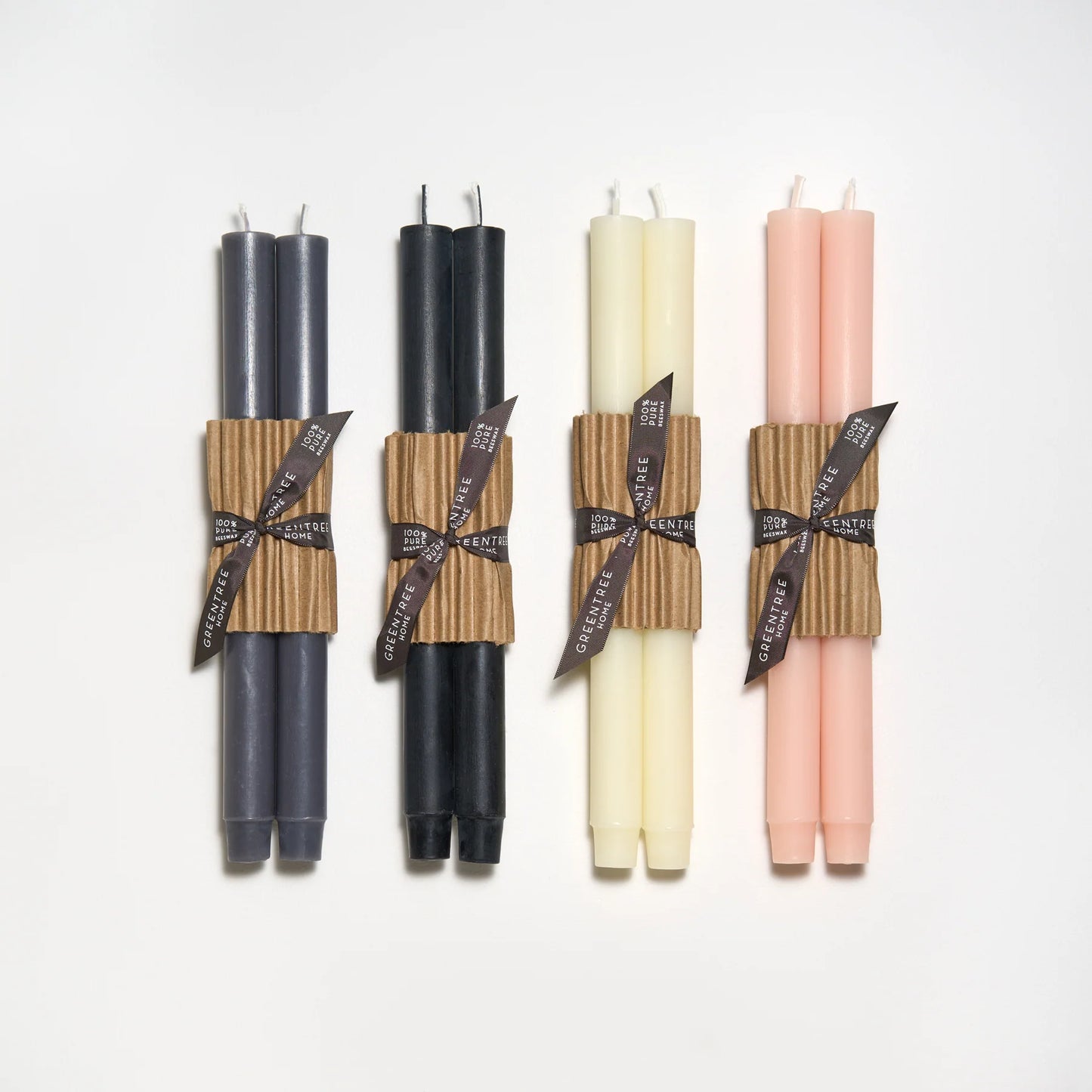 Beeswax Church Taper Candle 12" Black