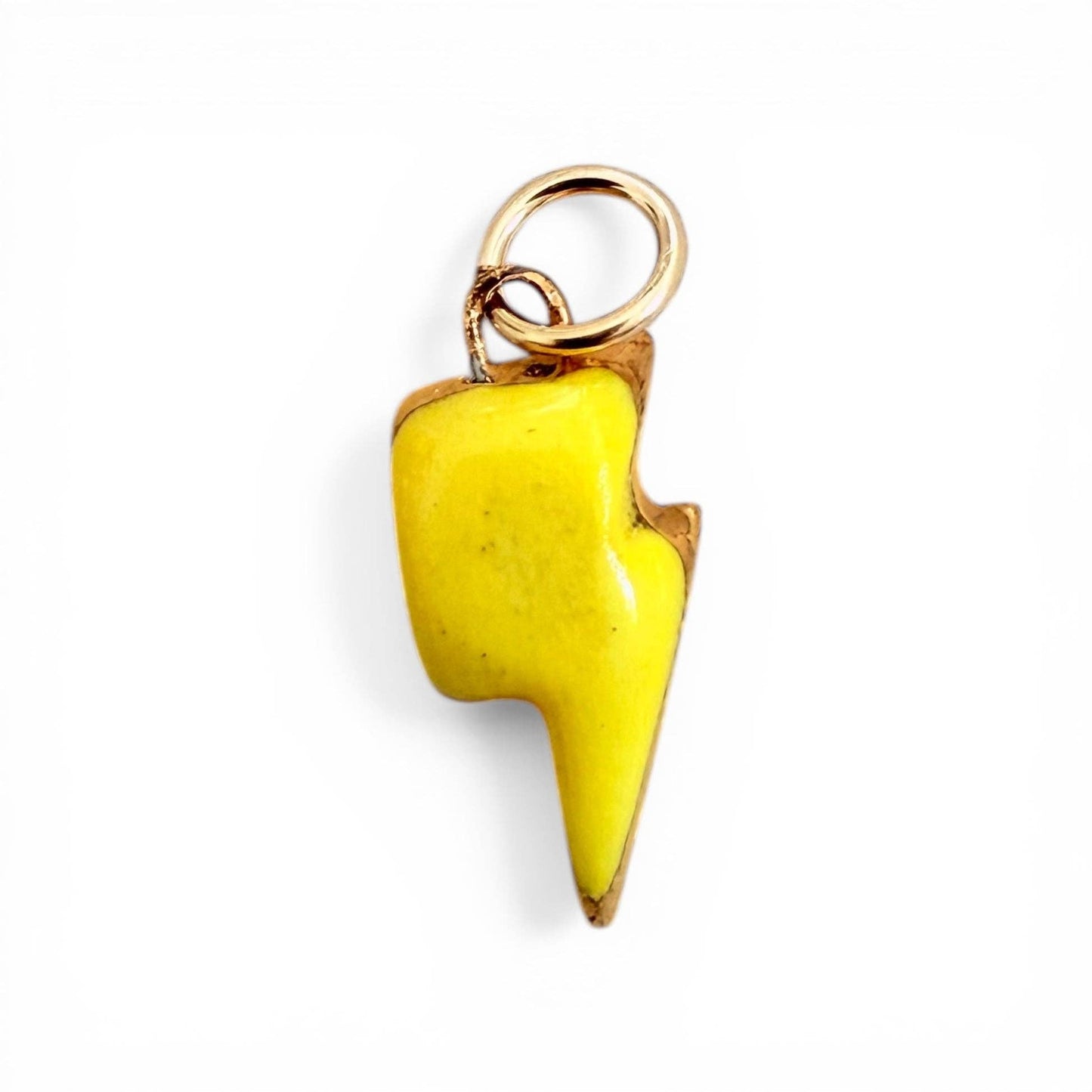 Lightning Bolt Shape Charm: White
