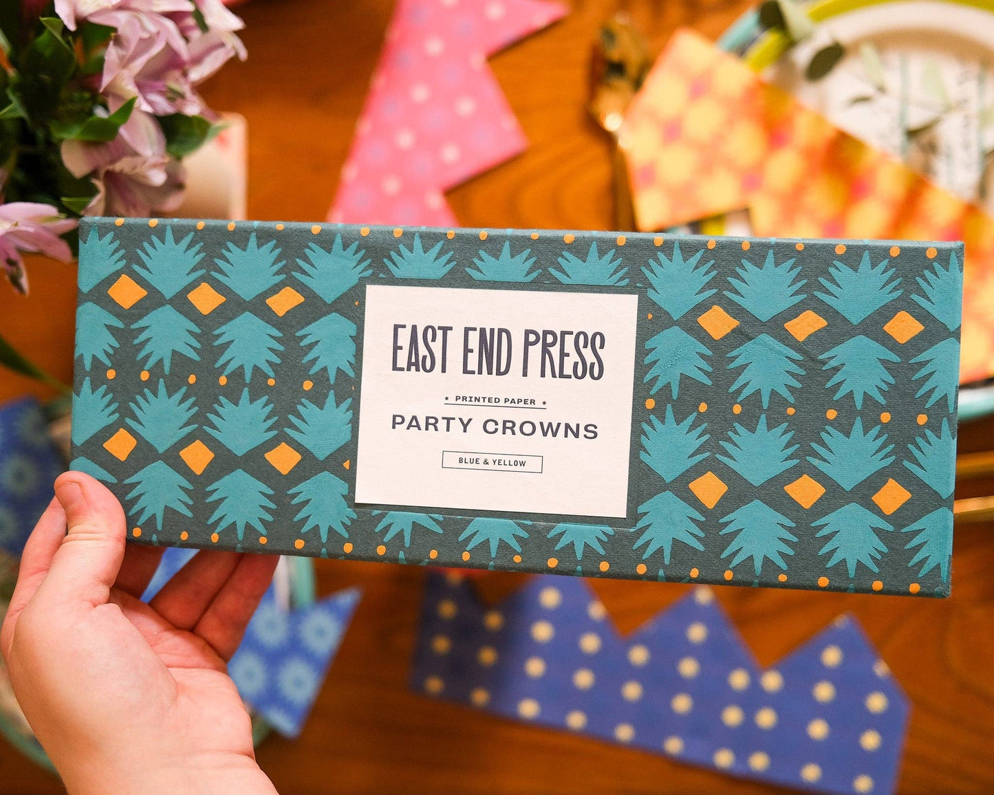 BLUE & YELLOW PAPER CROWNS