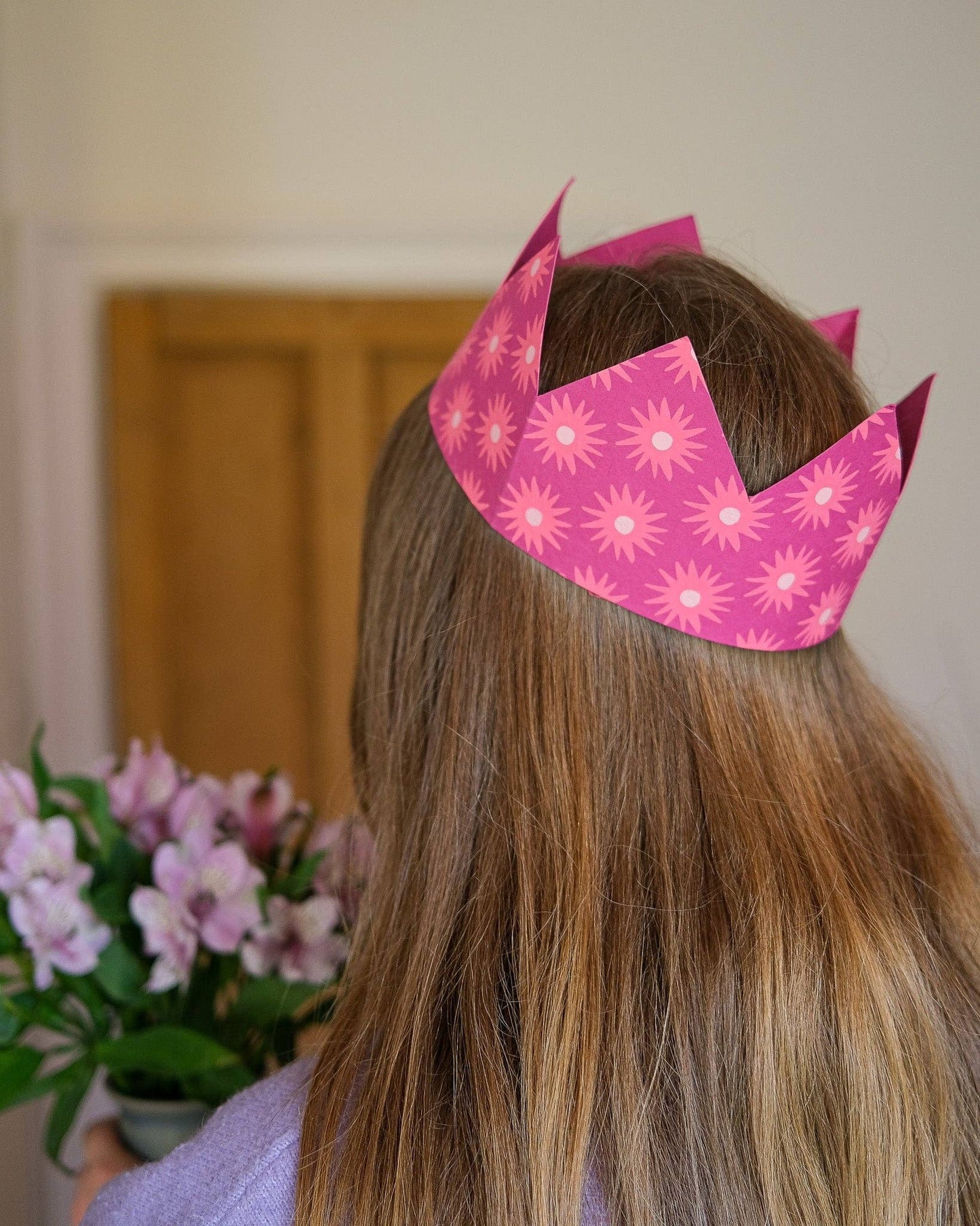 PINK & RED PAPER CROWNS