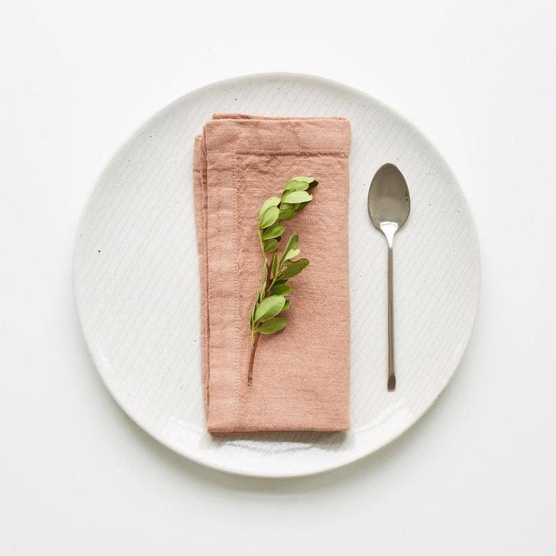 Cafe Creme Linen Napkins Set of 4 (18 inches)