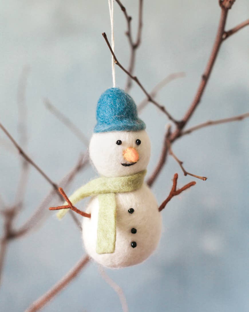 Creative Women - SNOWMAN FELT ORNAMENT | Handcrafted in Nepal