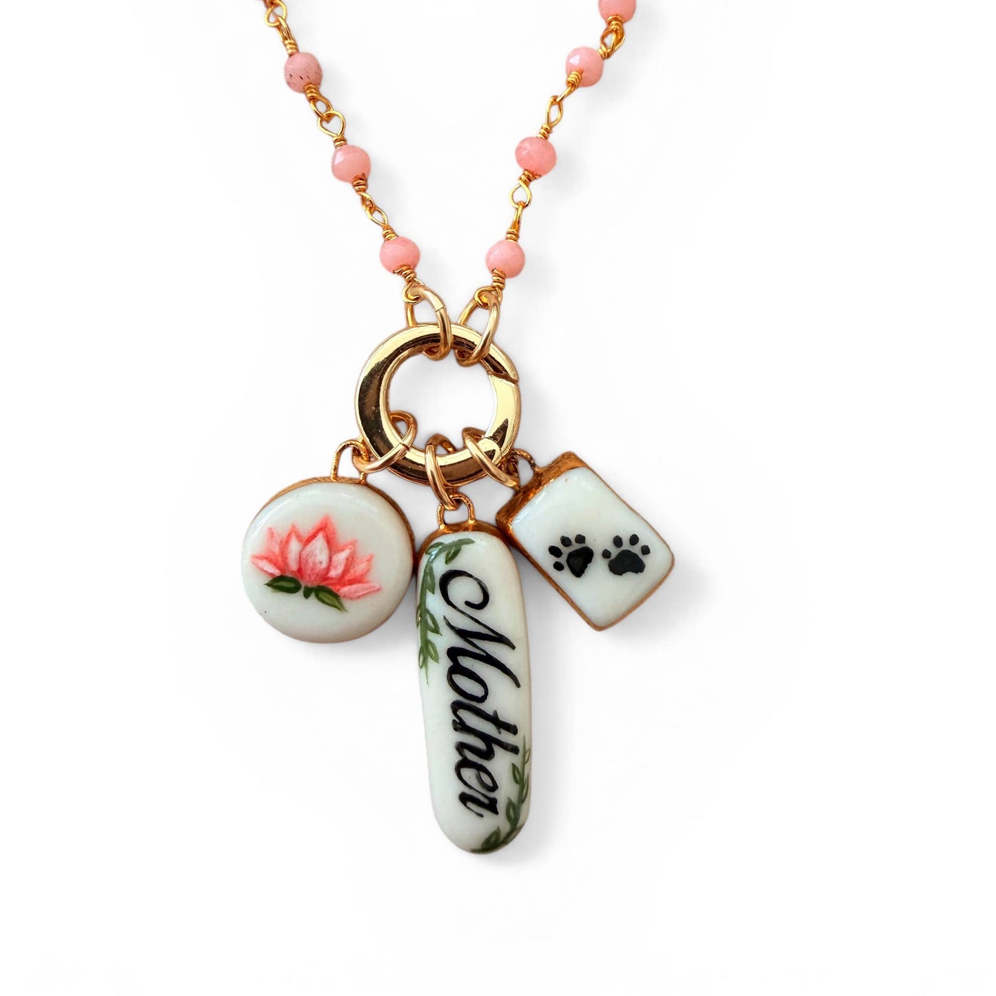 Emoji Paw Prints Charm: Small Rectangle