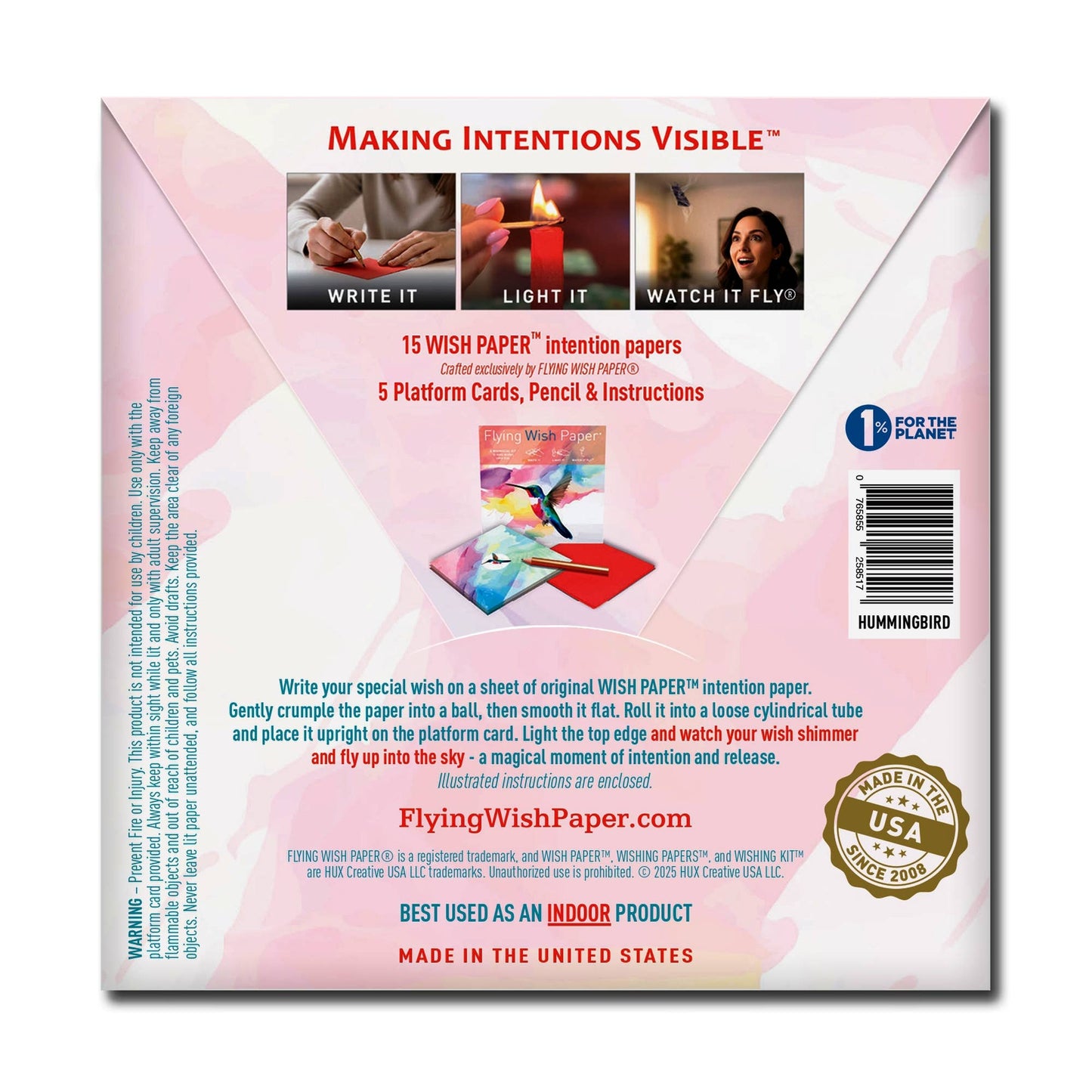 HUMMINGBIRD – Flying Wish Paper® Mini WISHING KIT™ Gift