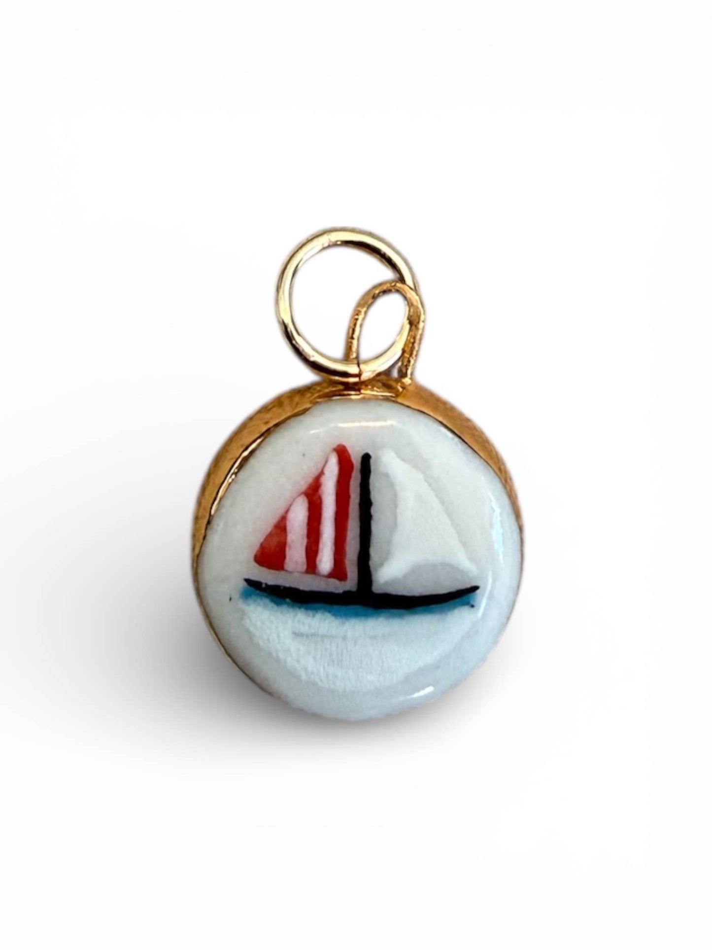 Sailboat Circle Charm