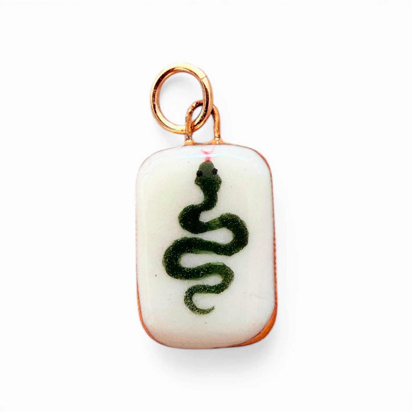 Green Snake Charm: Rectangle