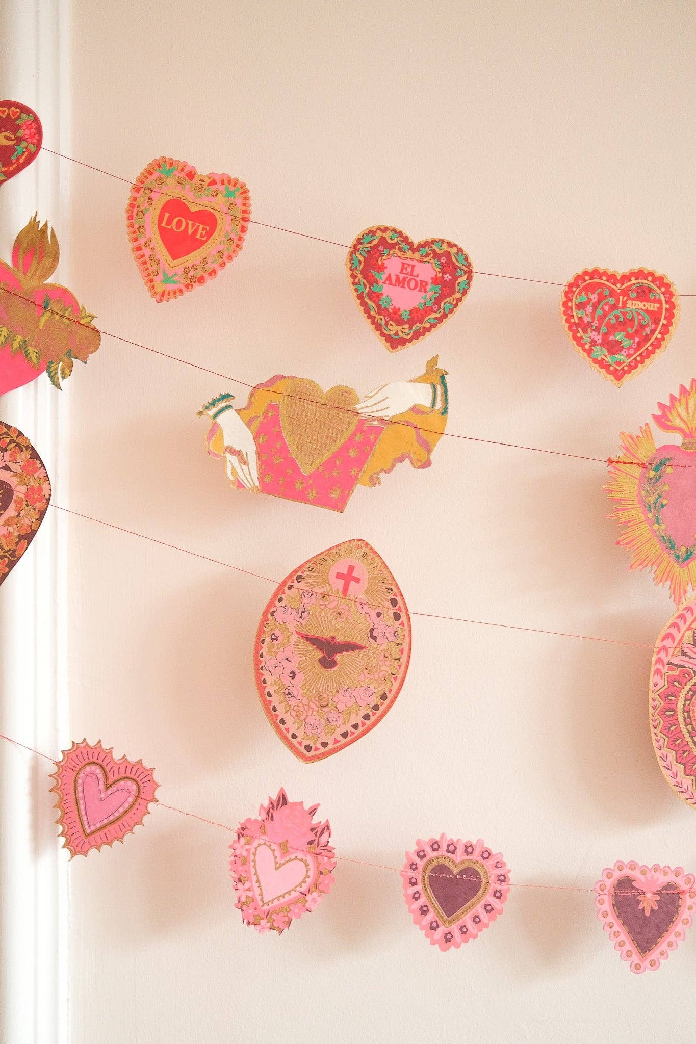 SWEET HEARTS SEWN GARLAND