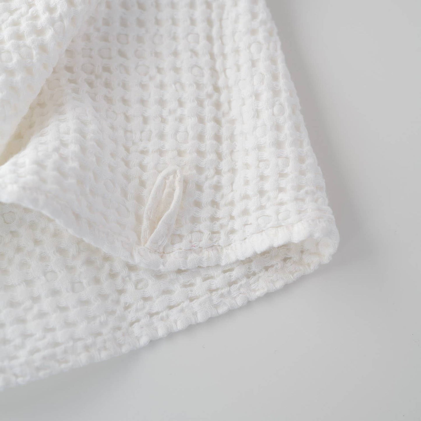 White Linen & Cotton Honeycomb Waffle Towels