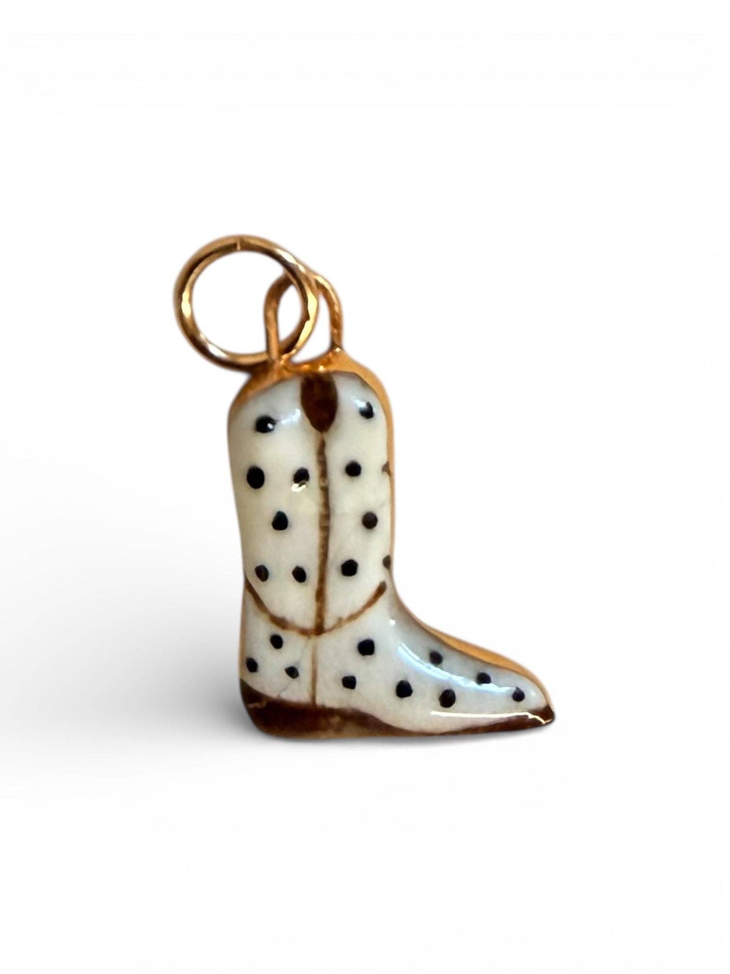 Cowboy Boot Charm: Aqua/Turquoise