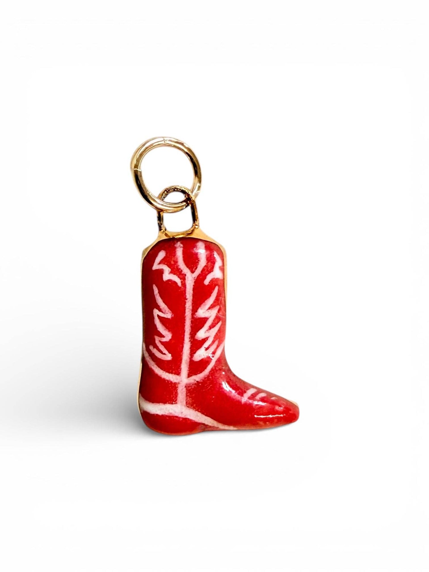 Cowboy Boot Charm: Aqua/Turquoise