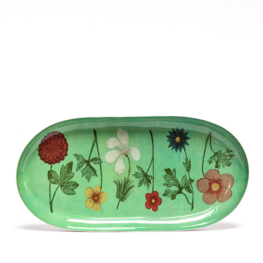 Oval Enamel Tray - Festival of Flowers