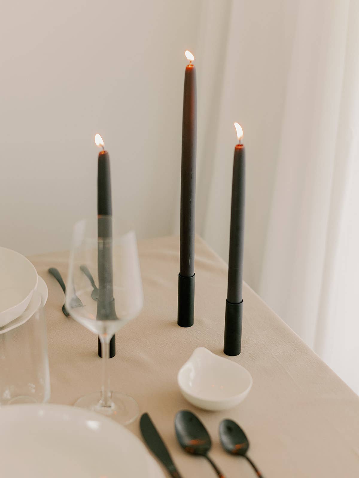 Candles 100% Beeswax Dipped  | Charcoal: 10 Inches