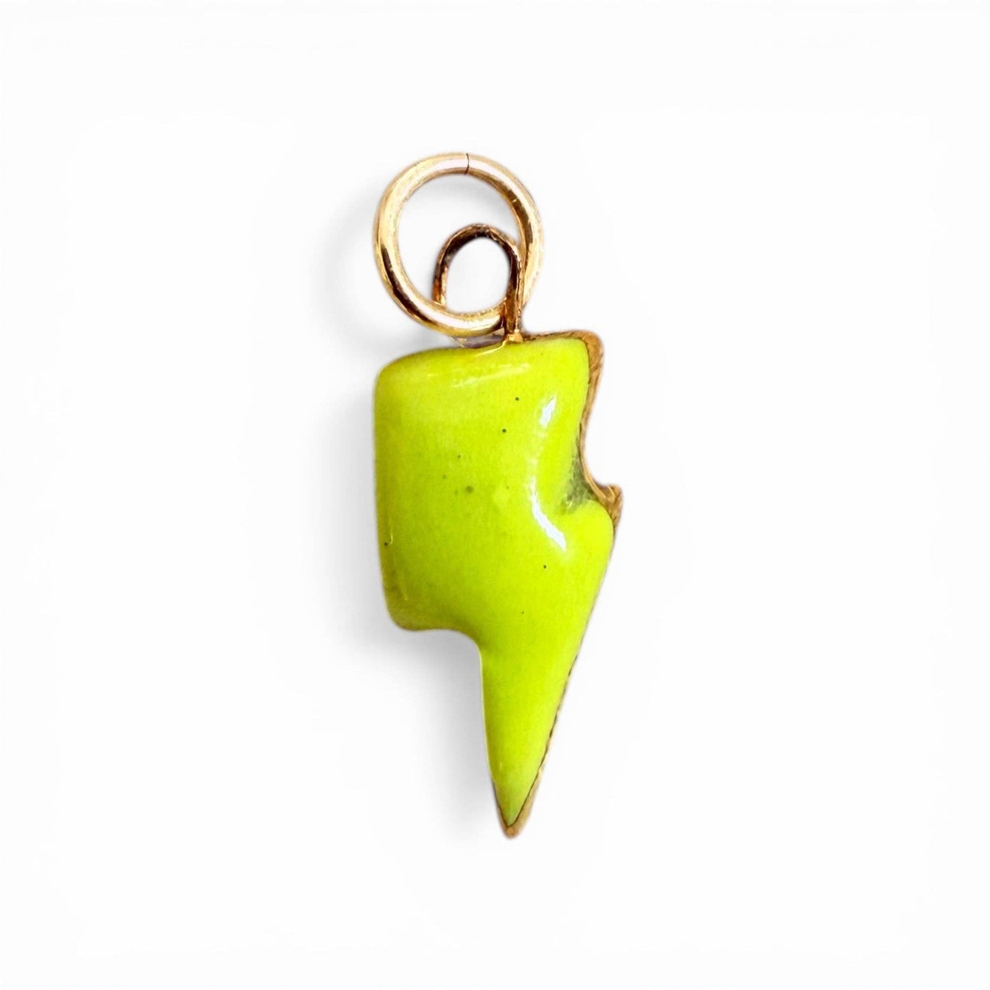 Lightning Bolt Shape Charm: White
