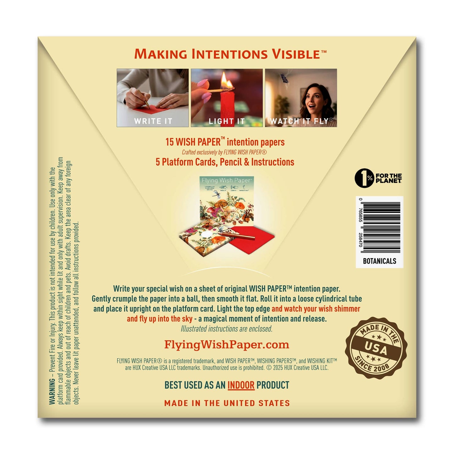 BOTANICALS - Flying Wish Paper® Mindfulness, Celebration Kit
