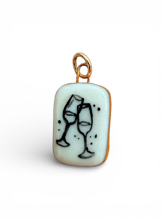 Champagne Glasses Charm 