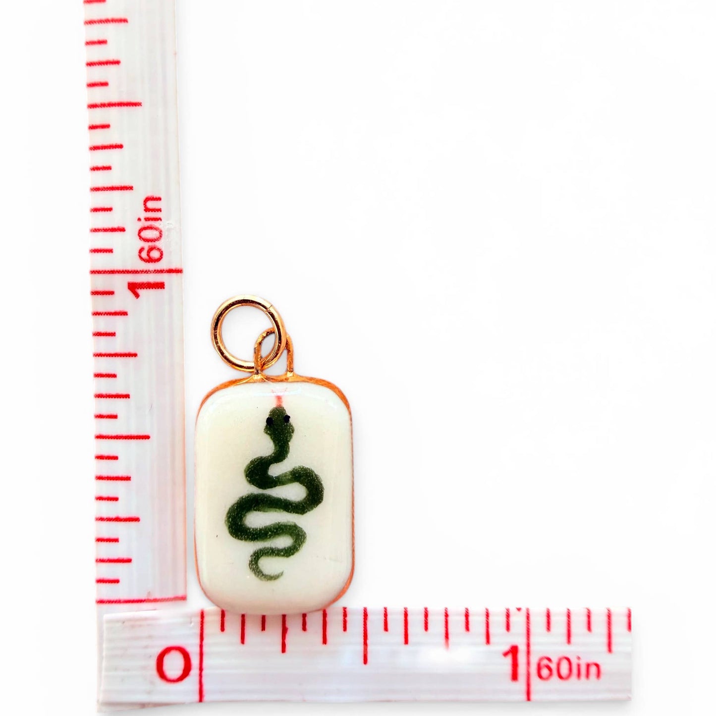 Green Snake Charm: Rectangle