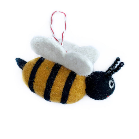 Bee Felt Wool Christmas Ornament