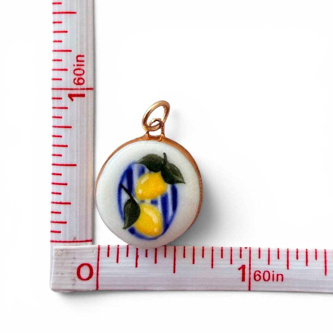 Lemon Charm: Gold Luster / Large Circle