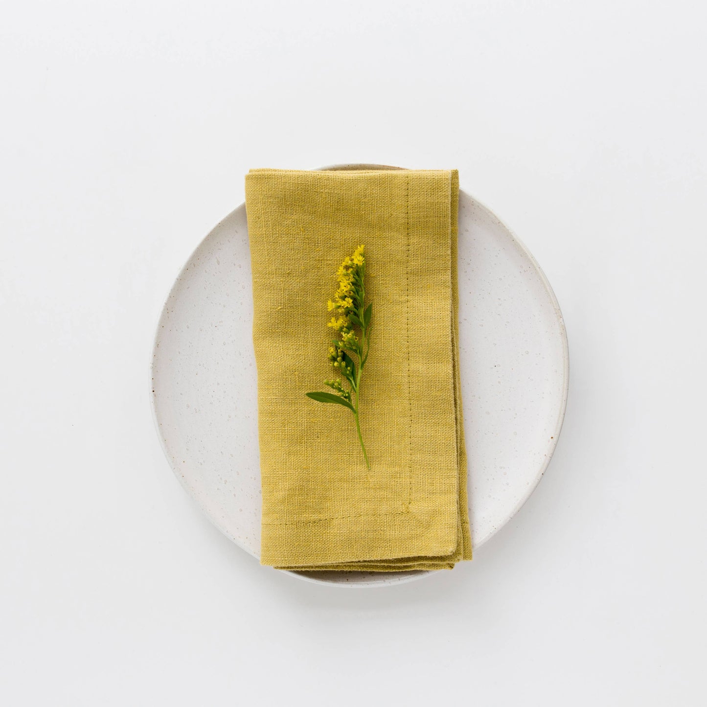 Lemon Curry Linen Napkins Set of 4 (18 inches)