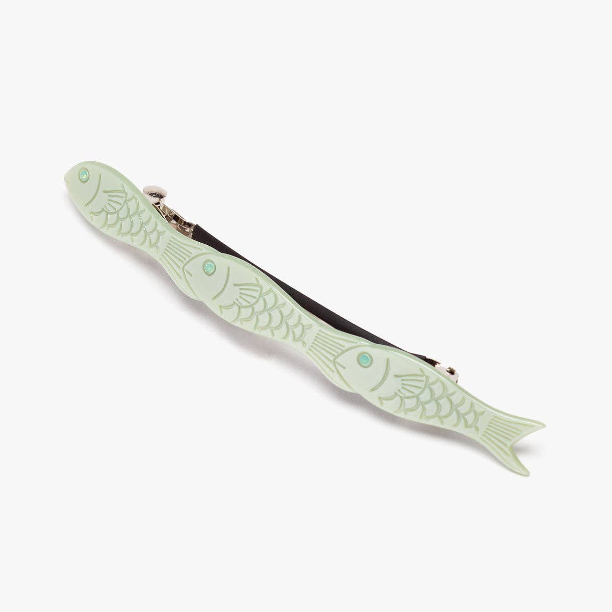 Jade Fish Green Acetate Women's French Barrette Hair Clip
