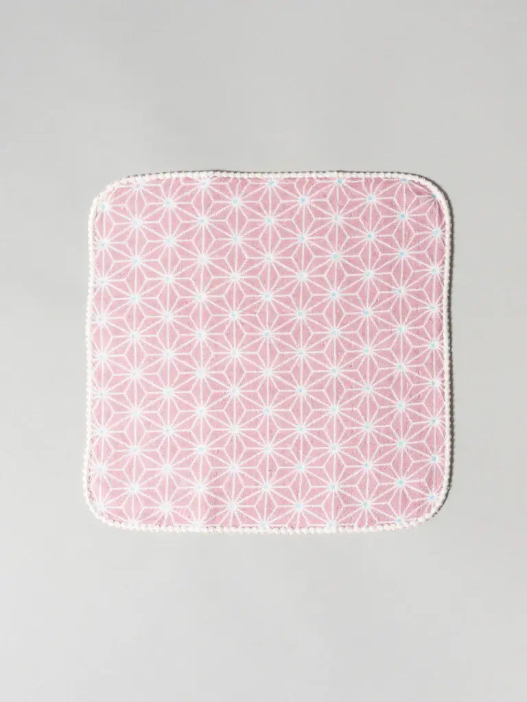Haikara Little Handkerchief - Asanoha, Pink