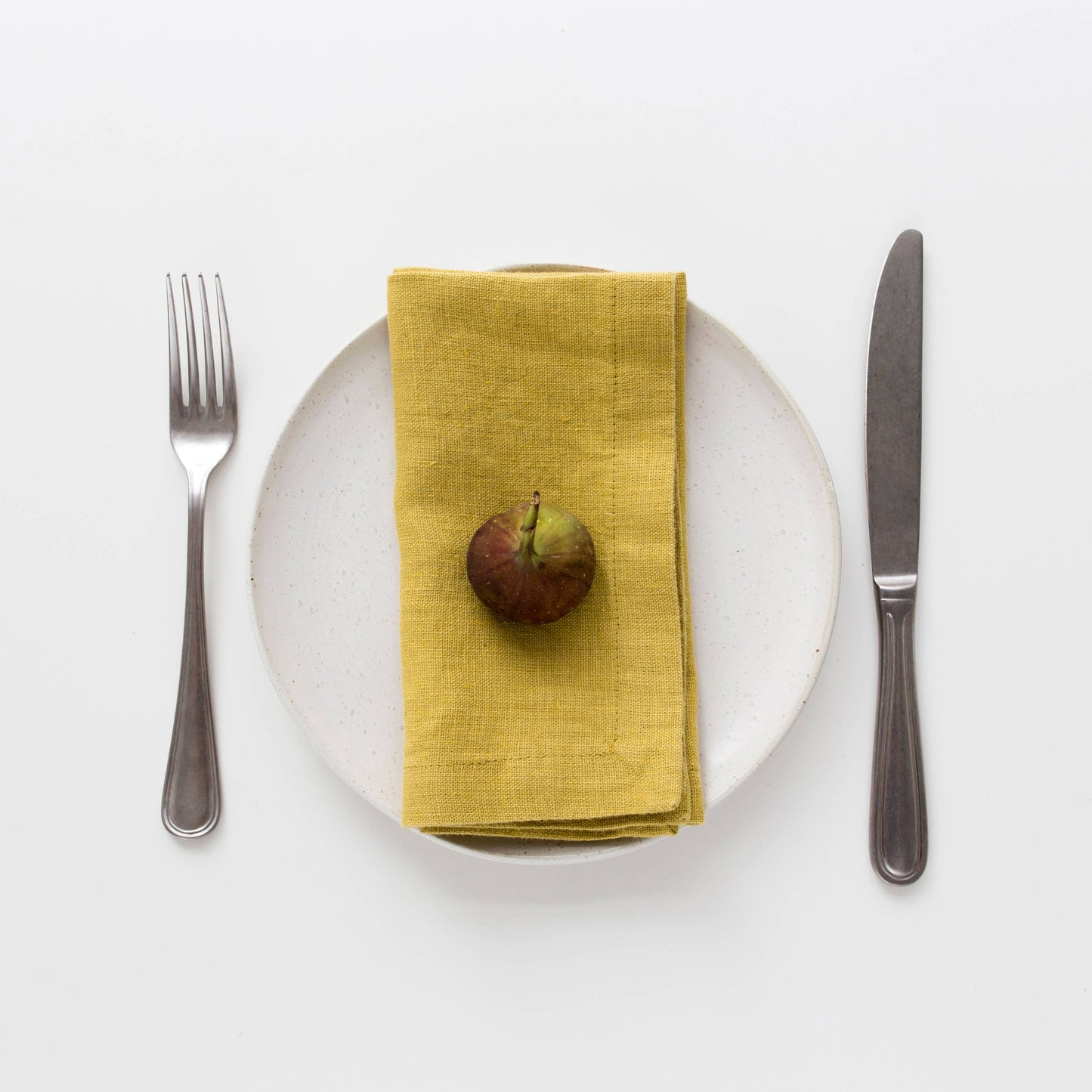 Lemon Curry Linen Napkins Set of 4 (18 inches)