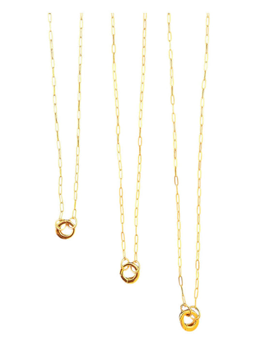 15"-17" Paperclip Chain with Charm Holder