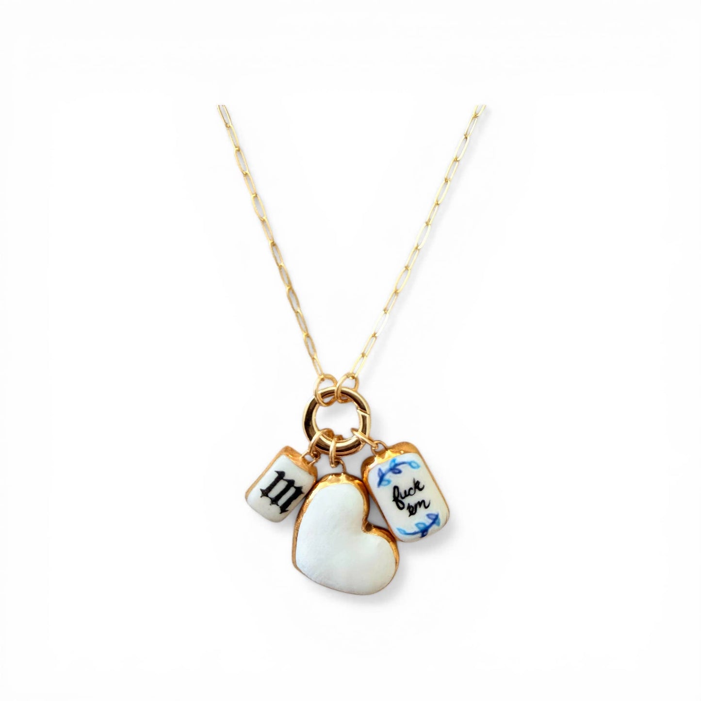 Heart charm: Large Black