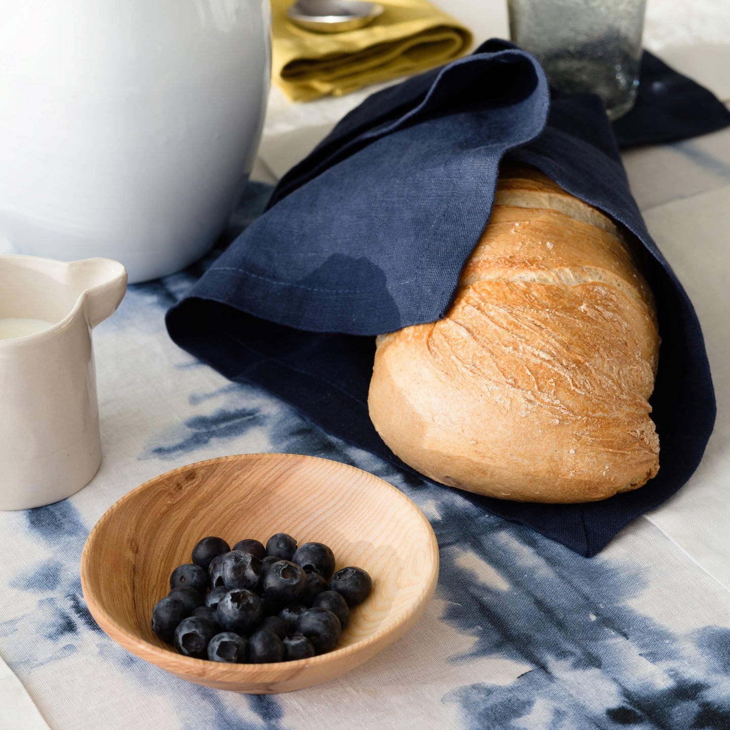Navy Linen Napkins Set of 4: 18"x18" | 45x45 cm