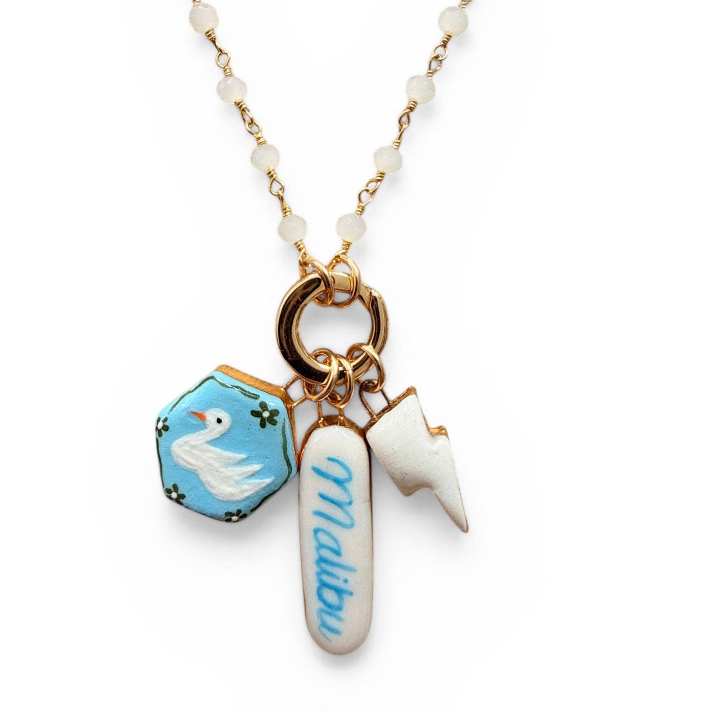 Lightning Bolt Shape Charm: Black