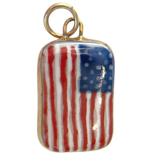 American Flag Charm: Medium Rectangle