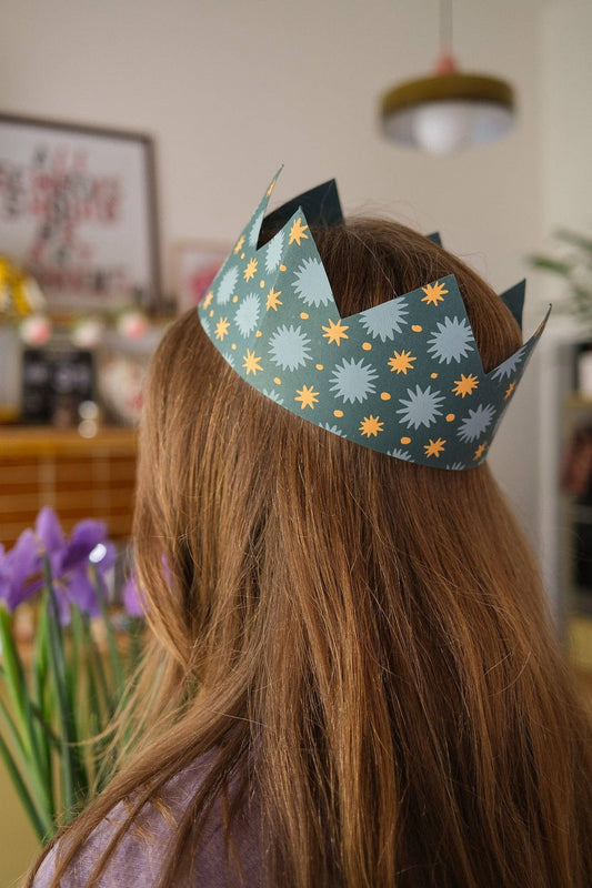 BLUE & YELLOW PAPER CROWNS