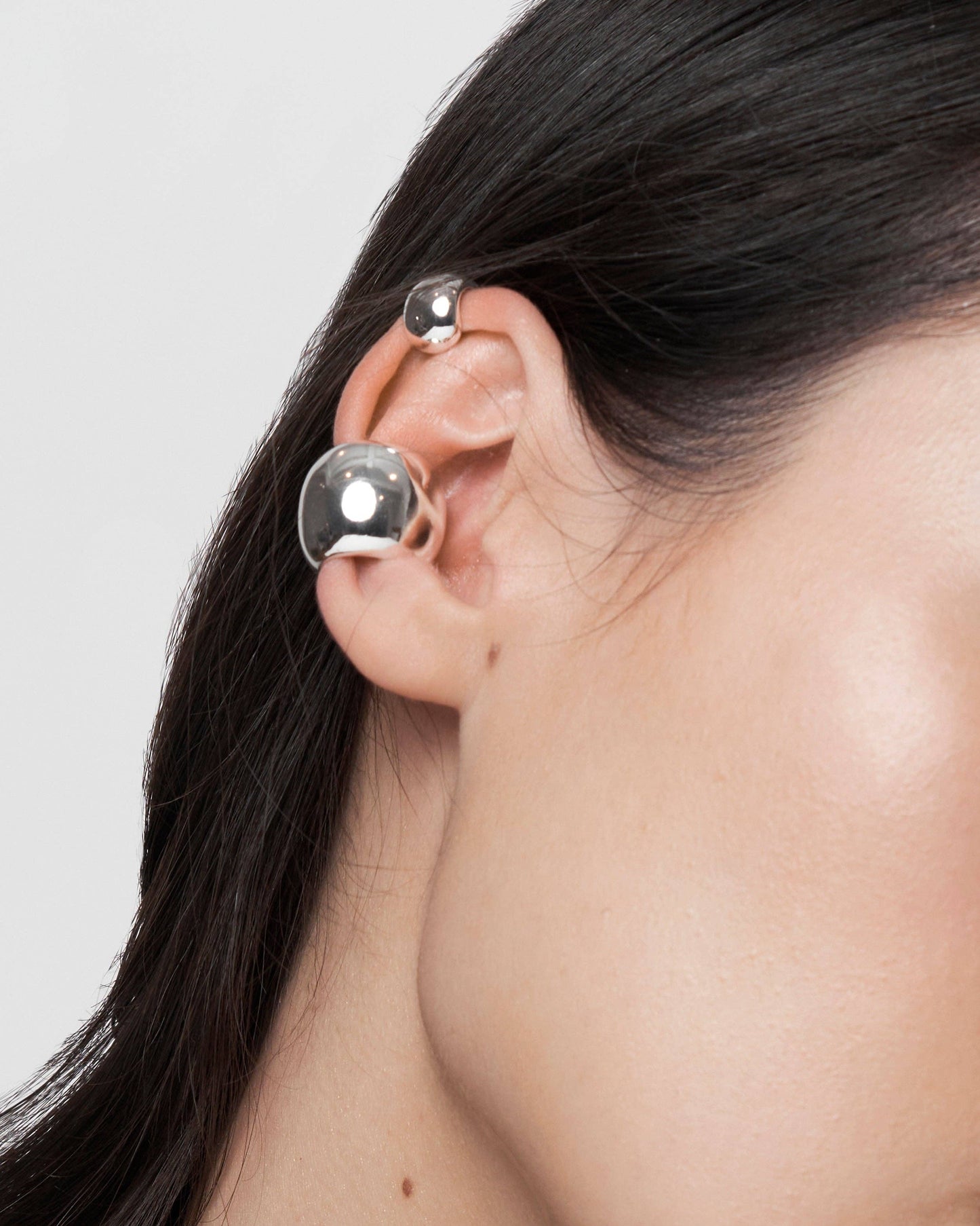 Leda Ear Cuff - Silver: Large earcuff - 17.7mm