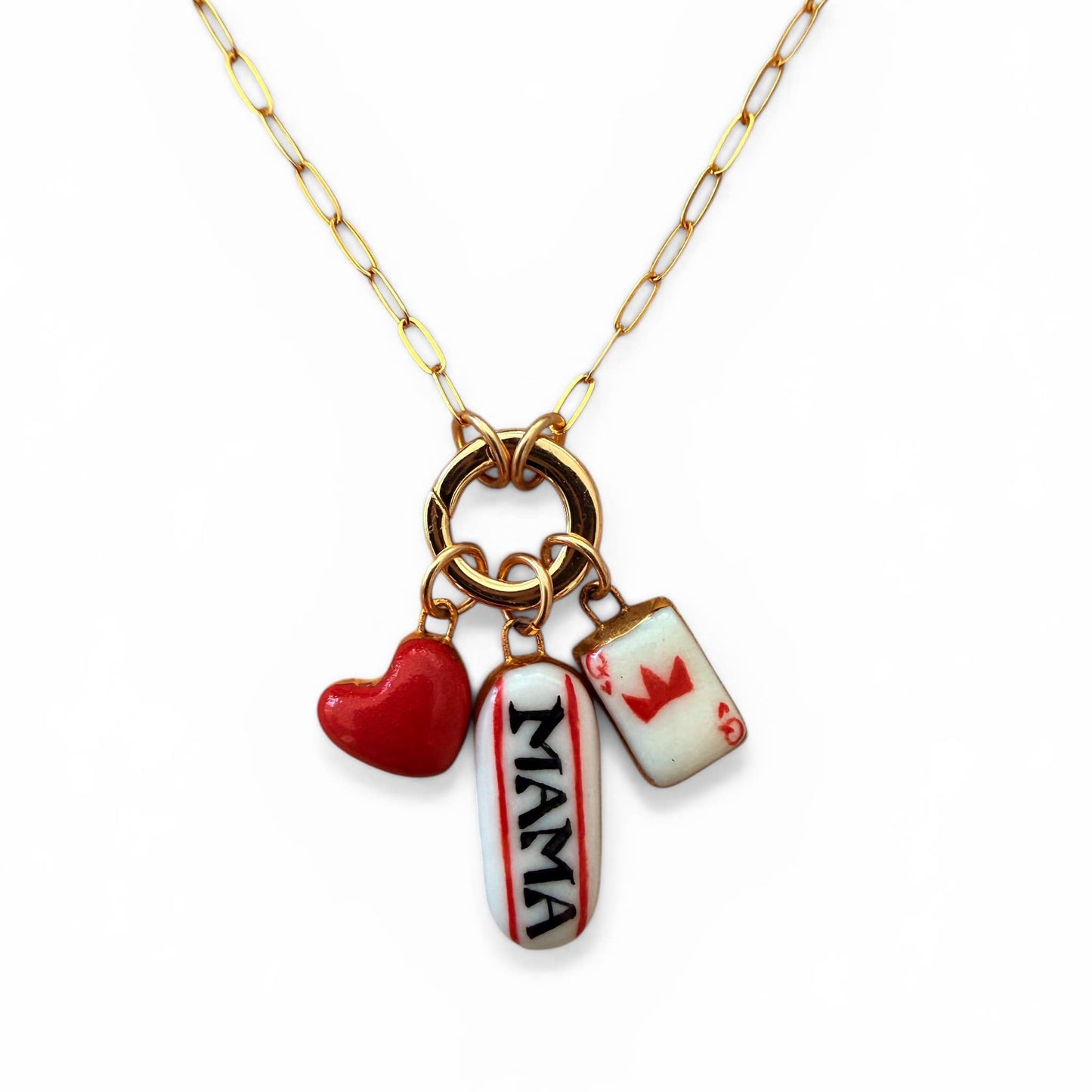 Heart charm: Large Pink