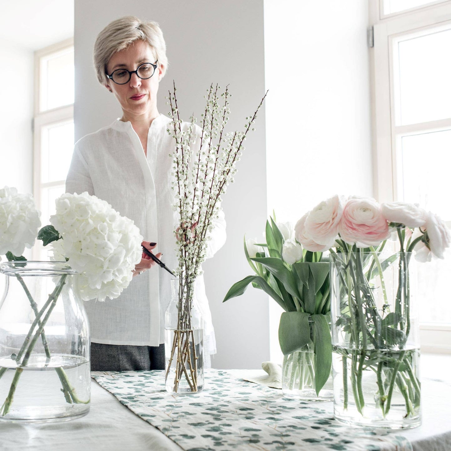 Linen Tales - Eucalyptus Linen Table Runner