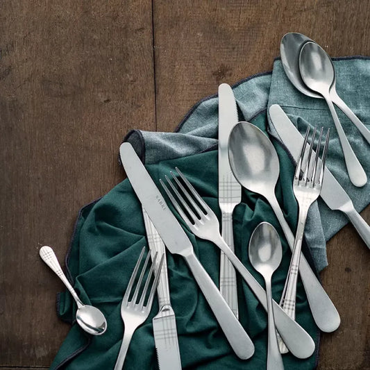 Marius Stainless Steel 5-Pc Setting - Dinner Knife, Dinner Fork, Soup Spoon, Salad Fork, Teaspoon