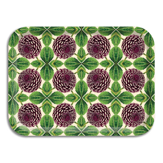 Tray Purple Dahlia Rectangular