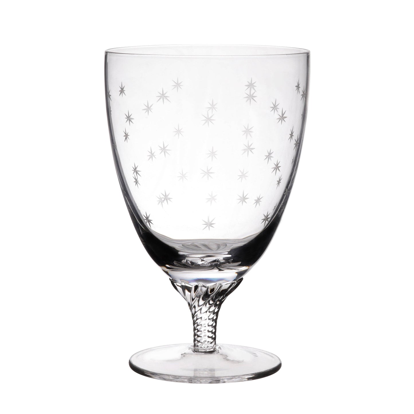 The Vintage List - A Set Of Six Crystal Bistro Glasses with Stars Design