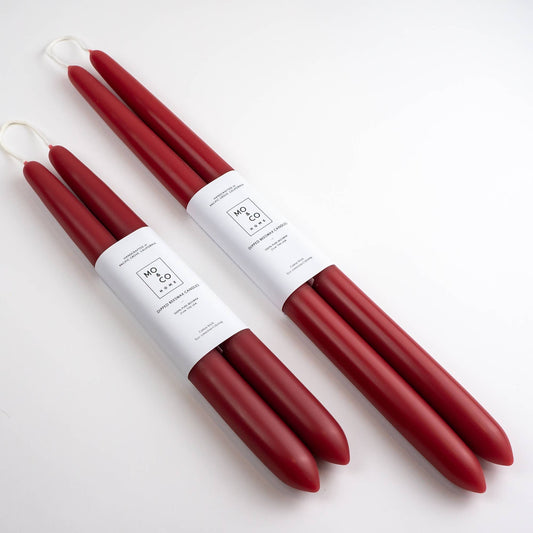 Candles100% Beeswax Dipped  | Berry Red: 14 Inch